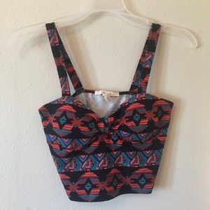 Forever 21 tribal print crop top